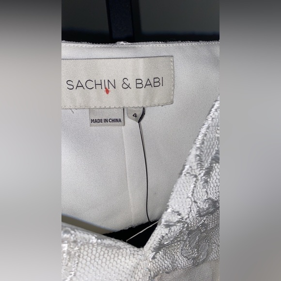 SACHIN & BABI Woman Milan Lace-Paneled Cutout Embroidered Tulle Midi Dress Ivory - Picture 12 of 12